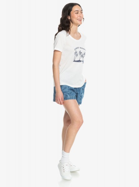 Женская футболка Chasing The Wave Roxy ERJZT05666, размер L, цвет snow white - фото 4