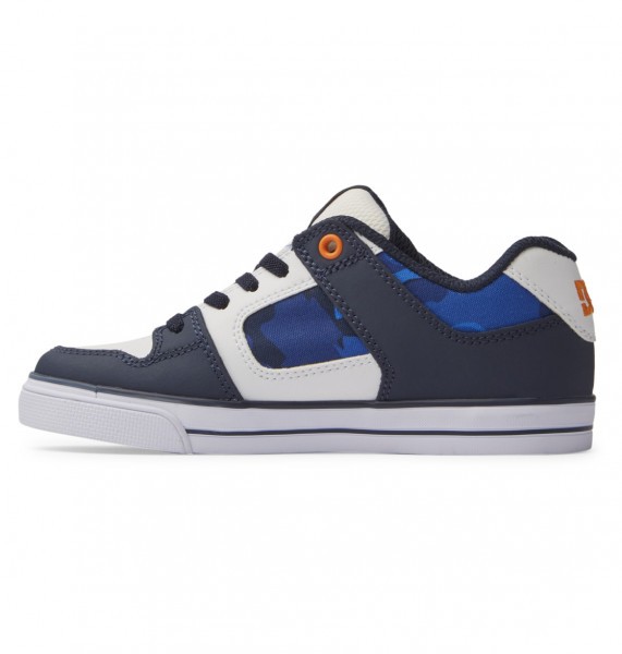 Детские кеды DC Pure Elastic (8-16 лет) DC Shoes ADBS300256, размер 25, цвет shady blue/orange - фото 3
