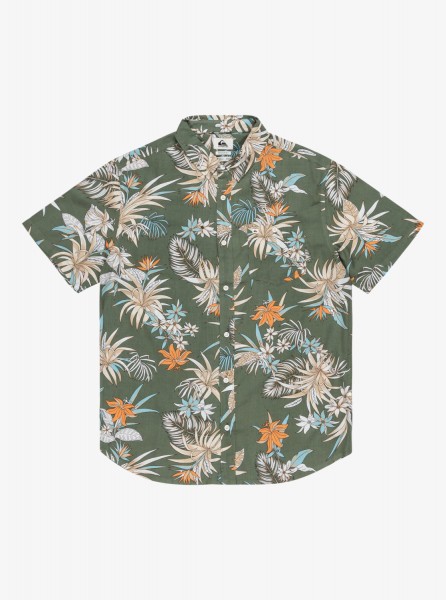 Мужская рубашка с коротким рукавом Lemnas QUIKSILVER EQYWT04559, размер L, цвет four leaf lemnas - фото 1