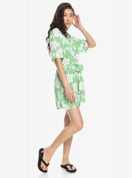 Женское миниплатье Real Yesterday Again Roxy ERJWD03786, размер L, цвет zephyr green og roxy - фото 4