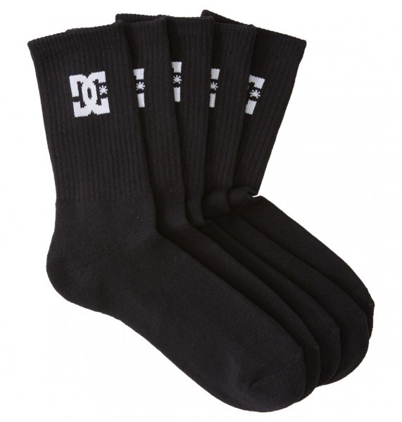 Мужские носки классической длины (5 пар) DC Shoes ADYAA03190, размер 1SZ, цвет черный - фото 1