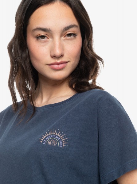 Женская футболка «оверсайз» Long Wave Roxy ERJZT05675, размер L, цвет mood indigo - фото 3