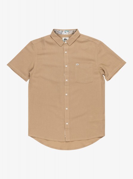 Мужская рубашка с коротким рукавом Time Box QUIKSILVER EQYWT04558, размер L, цвет plage - фото 1