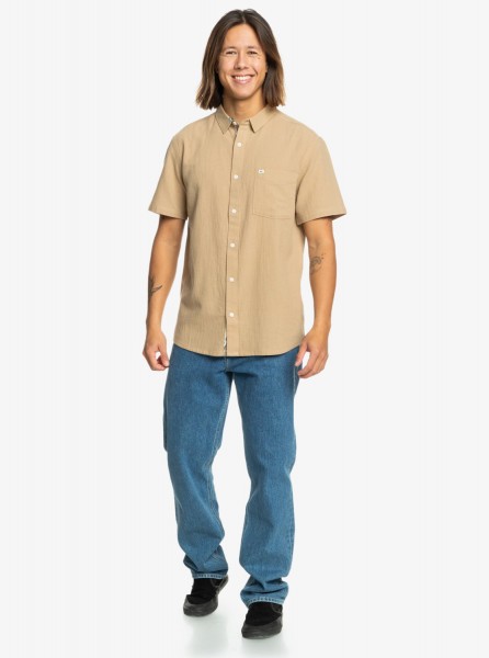 Мужская рубашка с коротким рукавом Time Box QUIKSILVER EQYWT04558, размер L, цвет plage - фото 5