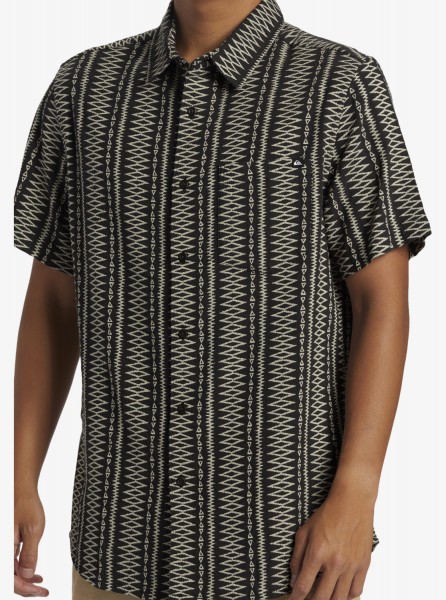Мужская рубашка с коротким рукавом Vibrations QUIKSILVER AQYWT03330, размер S, цвет tarmac dobby jacquar - фото 5