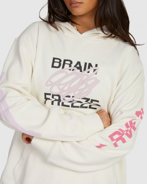 Женское худи Brain Freeze RVCA UVJFT00133, размер L/12, цвет eggshell - фото 4