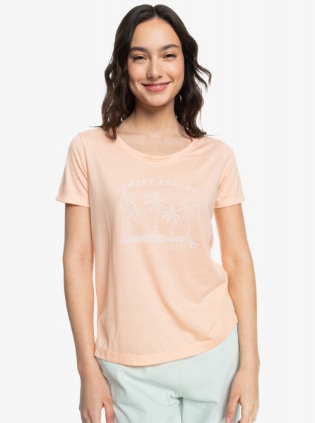 Женская футболка Chasing The Wave Roxy ERJZT05666, размер L, цвет peach parfait