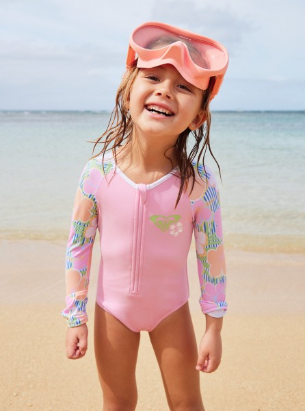 Детский купальник-рашгард Tiny Flower Onesie (2-7 лет) Roxy ERLWR03299, размер 3, цвет ultramarine teenie f - фото 1