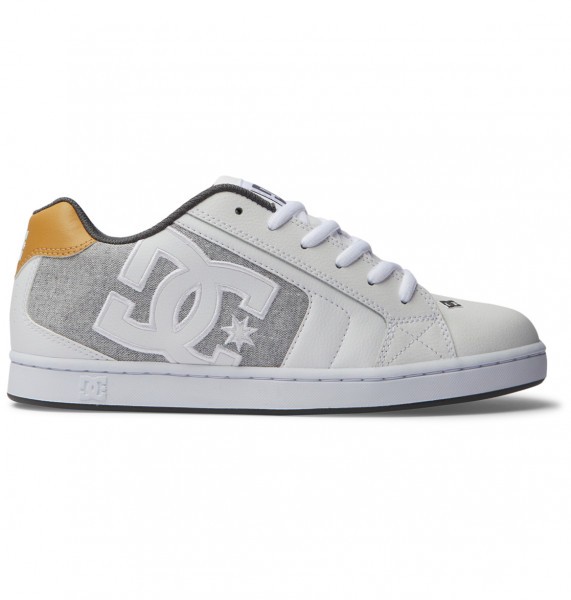 Кеды DC Net DC Shoes 302361, размер 12.5D, цвет white/white/lt grey